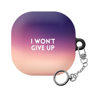 몬드몬드 포인트 더 스카이 갤럭시 버즈프로 버즈라이브 하드 케이스 + 키링, I wont give up, 1개