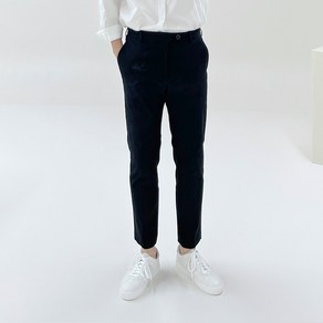 아도르클래식 남성용 이븐 데일리 스판 사계절 9부 뒷밴딩 면바지