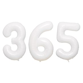 JOYPARTY 숫자 은박 풍선 대 365, 화이트, 1개