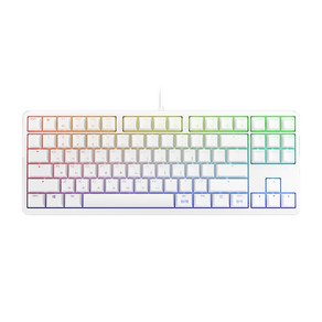 CHERRY 기계식 유선 텐키리스 키보드, 화이트, G80-3000S TKL RGB  (적축), 적축