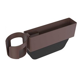 차량용 컵홀더 사이드 포켓, 브라운, 1개