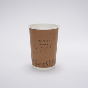 공컵 캘리그라피 이중 종이컵 마음 설레다 390ml 200p, 1개, 200개입