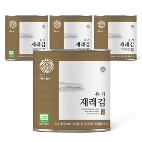 자연나라 유기 캔 재래김, 30g, 4개