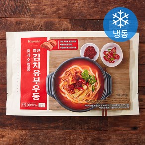 휴게소일품 키다리 얼큰 김치유부우동 2인분 (냉동), 768g, 1개