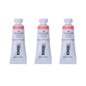 신한에쎈스 아크릴 컬러 물감 Tube B 시리즈 플루어레슨트 레드 3p, 1색, 50ml