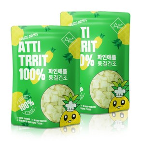 아띠지기 강아지 동결건조간식, 파인애플, 40g, 2개