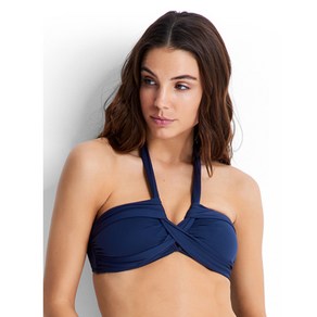 씨폴리 SEAFOLLY 밴드탑 수영복 S3816-065, INDIGO