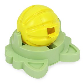 펫츠몬 강아지 고양이 롤링 노즈워크 장난감, YELLOW + GREEN, 1개