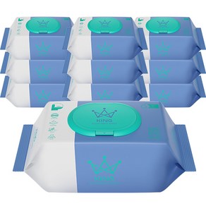 킹물티슈 소프트터치 저자극 비데물티슈 캡형, 60g, 82개입, 10개