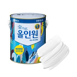 KCC페인트 숲으로올인원 무광 수성 페인트 3.78L, 백색, 1개