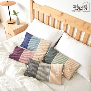 편백향 마카롱누빔끈 편백베개 국내산 편백큐브칩 꿀잠 경추베게, 편백향 마카롱누빔끈 베개 - 그레이, 1개