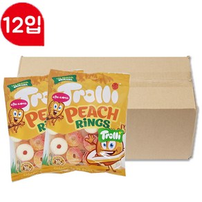 트롤리 피치향 링스 1case (100g x 12입), 100g, 12개