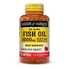 Mason Natuals 오메가 3 피쉬 오일 1000mg 소프트젤, 1개, 100정