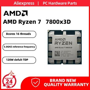 AMD RYZEN 7 7800X3D CPU Ryzen 7 7800x3d 프로세서 Novo 8 코어 16 스레드 5NM 96M L2 L3 104MB AM5 게이밍 마더보드용 신제품