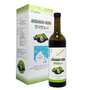 안다만 노니쥬스 100% (750ml) 노니 원액 노니 진액 숙성 노니 무첨가 발효 노니 노니음료, 1개, 750ml
