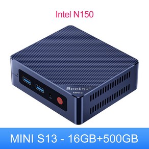 Beelink 미니 S13 인텔 프로세서 트윈 Lake-N150 PC 데스크탑 컴퓨터 VS N100 16G 500G 3200Mhz DDR4 SATA3, 01 MINI S13, 02 미국, 01 CHINA, 1개