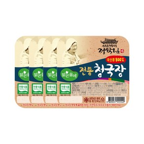 맑은물에 국산콩 운주골 정학님 전통 청국장 160g, 4개