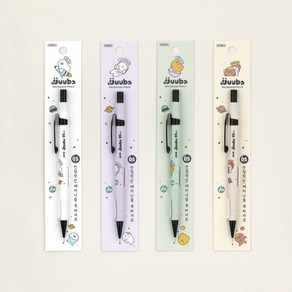 자바펜 쭈바프렌즈 쭈바어스 샤프 빵글이 퍼플, 0.5mm, 12개