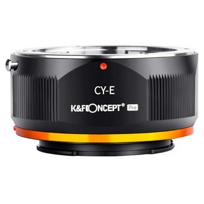 K&F Concept [2020 진화판]마운트 어댑터 CY-NEX 컨택스야시카 CY마운트 렌즈- Sony NEX E마운트 카메라 장착 PROⅡ 렌즈 어댑터 PROⅡ 무광택 마무리 반사 방지 무한원 실현 메이커 직영점, 한개옵션0, 1개