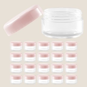 공병랩 화장품 공병 소분 용기 안전인증 20g, 20개, 핑크