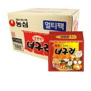 농심 너구리 매운맛 120g x 40개 / 1박스 봉지라면