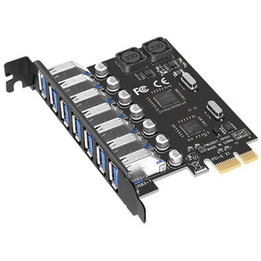 USB 3.0 PCI-E 확장 카드 어댑터 7 포트 허브 어댑터 외부 컨트롤러 PCI-E Extender PCI Express 카드 바탕 화면 용