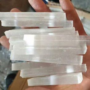 50-60mm 5pcs 자연 칩 석고 화이트 영 거친 미네랄 치유 돌 Selenite 크리스탈 스틱, 한개옵션0