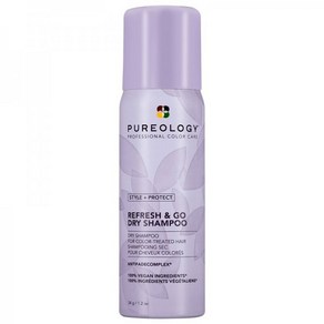 Pueology 퓨어올로지 퓨얼로지 미니 스타일 + 프로텍트 리프레시 & 고 드라이 샴푸, 1.2 oz/ 34 g, 1개