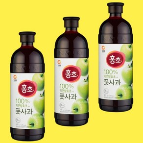 상 청정원 홍초 100% 자연발효초 풋사과 1.5L 3개