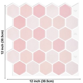 타일 줄눈 제거기 Vividtiles 큰 크기 12 12인치 접착식 방수 내열 비닐 벽지 3D 껍질과 스틱 모자이크 1 시트, TSQS82