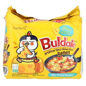 삼양 불닭 볶음면 치즈 halal Buldak Ramen Cheese 5packs, 700g