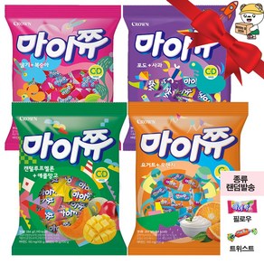 [과자몬스터]마이쮸 284g (멜론애플망고+오렌지요구르트+포도사과+딸기복숭아), 4개