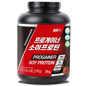 프로게이너 소이프로틴 초코맛 2kg 식물성 분리대두단백질 락토프리 콩단백 쉐이크 ISP 단백질보충제 식약처등록 건강기능식품, 1개