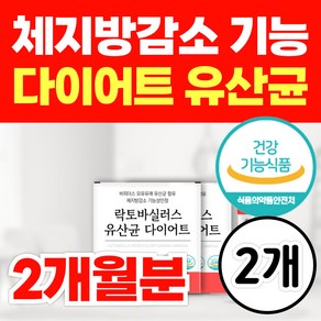 옵션선택) GLP-1 지엘핏 체지방 감소 뱃살 다이어트 비피더스 모유 유래 유산균 프롤린 락토바실러스 가세리 루테리 가르시니아, 2개, 60회분