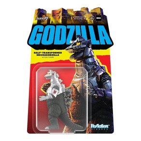 Supe7 Toho Godzilla 하프 변신 메카고질라 - 9.5cm(3.75인치) 토호 고질라 액션 피규어 클래식 영화 수집품 및 레트로 장난감, Supe7 Toho Godzilla 하프 변신 메카고, 1개