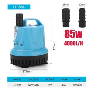 소형 미니 펌프 배수용 수중 펌프 2마력 220v 양수기 101825456085105w 600-4500lh 잠수정 워터 수족관 물고기 연못 탱크 주둥이 마린 온도 제어 176