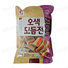 사조오양 오색모듬전1kg 모둠전/명절/차례/추석/설/제사 꼬치전 대용량/식자재/안주/명절음식, 3개, 1kg