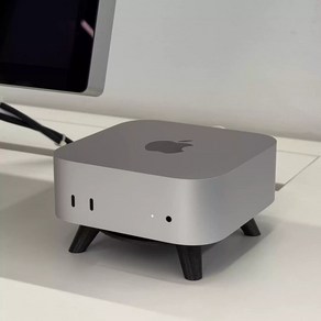 Mac mini M4 전용 방진 방수 스탠드, 라이트 카키 열 방출 강화 M4 스탠드, 1개