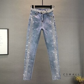 cs mall 여자 큐빅 청바지 M3287