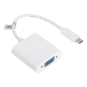 [강원전자] NETmate USB Type-C to VGA 컨버터 오디오 미지원 [NM-CV02] [화이트], 1개