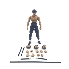 Zhijing Buce Lee Jeet Kune Do Pictue Toy 2 세대 얼굴 변경(Black), 1개