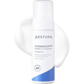 Aestua 【AESTURA】아토바리아 365 버블 클렌저 150mL 거품 세안 한국 화장품 약산성 마일드 클렌징 스킨케어 무향료 저자극, 1개