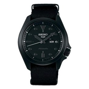 SEIKO 5 Sports 오토매틱 블랙 다이얼 남성용 시계 SRPE69K1 블루. 모던.