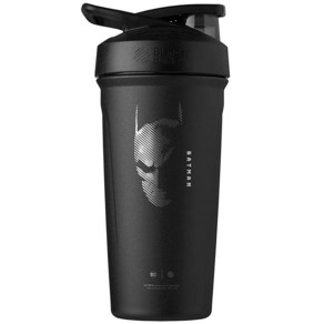 BlendeBottle Justice League Stada 쉐이커 컵 단열 스테인리스 스틸 물병 와이어 거품기 709.8ml(24온스) 배트맨, 1개