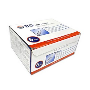 BD 울트라파인2 인슐린 주사기 0.5mL 0.25mm31G x 6mm 100개/1박스 ., BD 울트라파인2 인슐린 주사기 0.5mL 0.25mm, 100개