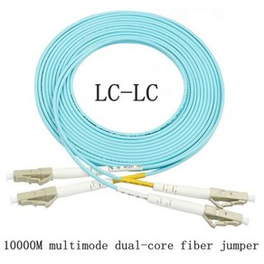 광케이블 24C 멀티 모드 코어 광섬유 점퍼 듀얼 LC to FC ST SC 패치 코드 케이블 MM 듀플렉스 네트워크 10000M, 10) 1M  LCLC  10000M, 1개