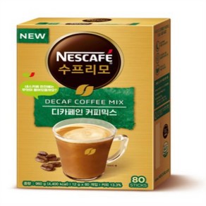 네슬레 네스카페 수프리모 디카페인 커피믹스, 1개, 80개입, 12g