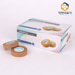 밴드골드 밴드포어 부직 종이반창고 살색 1/2인치 1.25cm x 9.1m 24롤 1개