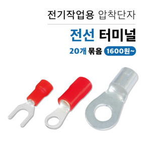 삼영전기 압착터미널 PG단자 나단자 O형 Y형 20개, 1. O형 압착터미널 20개, 2.5 SQ, 3mm