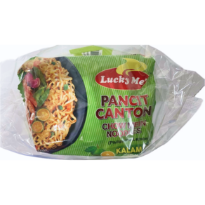 필사리사리 태국 볶음라면 럭키미 판싯칸톤 봉지라면 60g 6개입 칼라만시맛 Lucky Me Pancit Canton Kalamansi, 3개